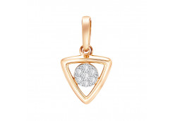 Золотая подвеска с фианитом
