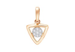 Золотая подвеска с фианитом