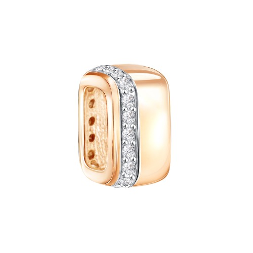 Золотая подвеска с фианитом