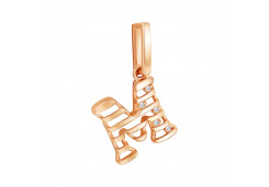 Золотая подвеска с фианитом