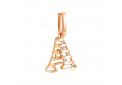 Золотая подвеска с фианитом