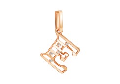 Золотая подвеска с фианитом