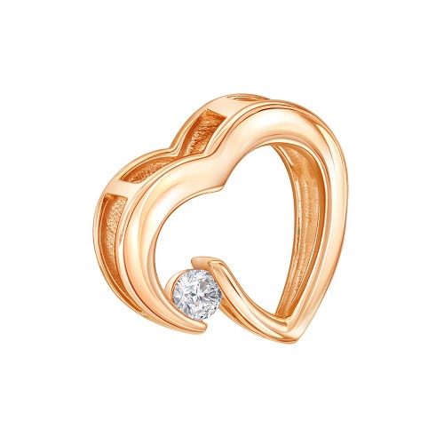 Золотая подвеска с фианитом