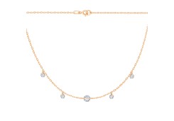 Золотое колье с фианитом