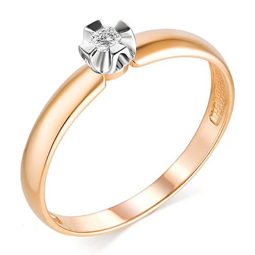 Золотое кольцо с бриллиантом