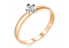 Золотое кольцо с бриллиантом