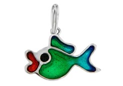 Серебряная подвеска с эмалью