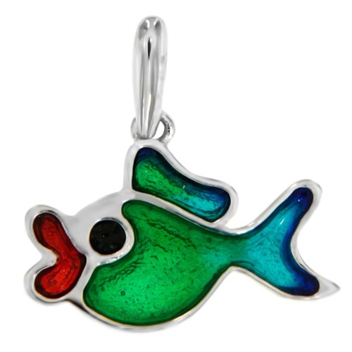 Серебряная подвеска с эмалью