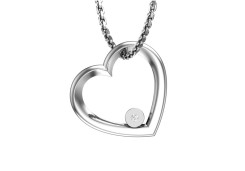 Серебряная подвеска с бриллиантом