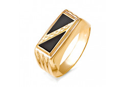 Печатка из золота с фианитом