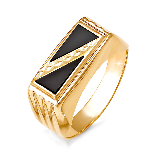 Печатка из золота с фианитом