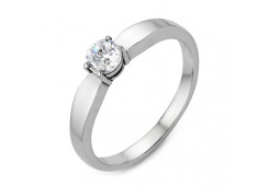 Кольцо из белого золота с бриллиантом