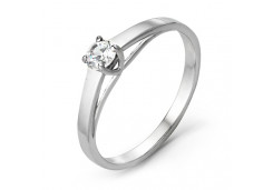 Кольцо из белого золота с бриллиантом