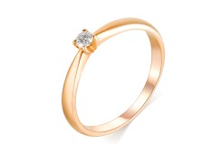 Золотое кольцо с бриллиантом
