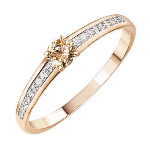 Золотое кольцо с фианитом