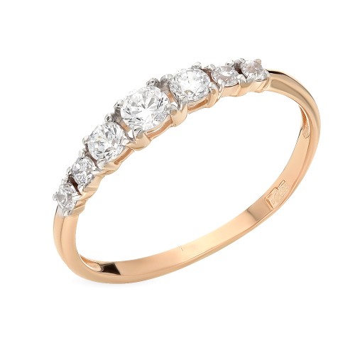 Золотое кольцо с фианитом