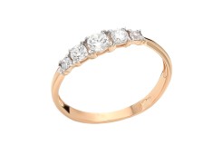 Золотое кольцо с фианитом