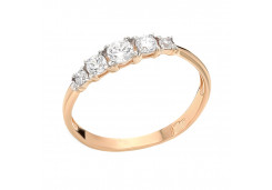 Золотое кольцо с фианитом