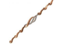 Золотой браслет с фианитом