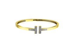 Браслет из желтого золота с бриллиантом