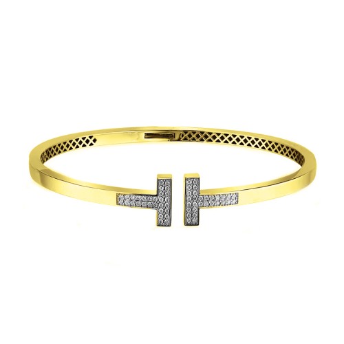 Браслет из желтого золота с бриллиантом