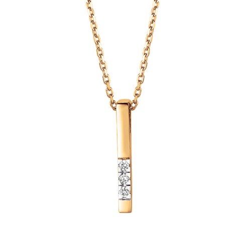 Золотая подвеска с бриллиантом