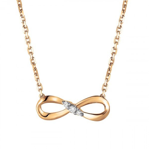 Золотое колье с бриллиантом