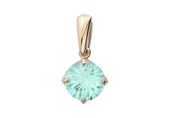 Золотая подвеска с аквамарином