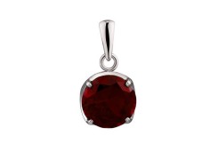 Серебряная подвеска с гранатом