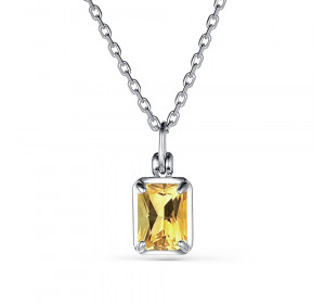 Серебряное колье с цитрином