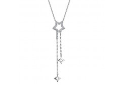 Серебряное колье с фианитом
