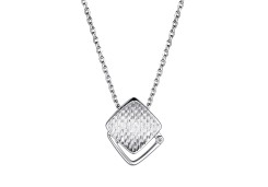 Серебряное колье с бриллиантом