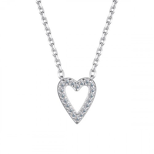 Серебряное колье с фианитом