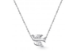 Серебряное колье с фианитом