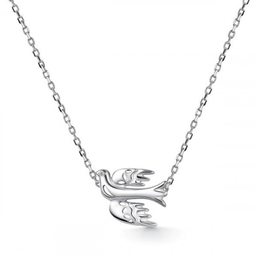 Серебряное колье с фианитом