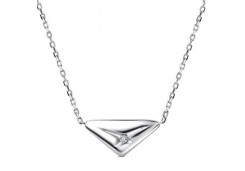 Серебряное колье с бриллиантом
