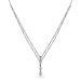 Серебряное колье с фианитом