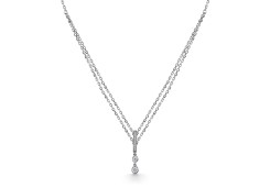 Серебряное колье с фианитом