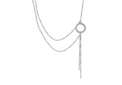 Серебряное колье с фианитом