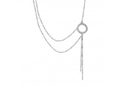 Серебряное колье с фианитом