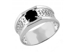 Печатка из серебра 925 пробы с фианитом