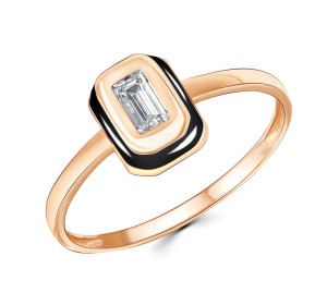 Золотое кольцо с фианитом