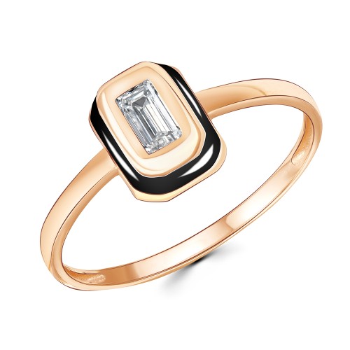 Золотое кольцо с фианитом