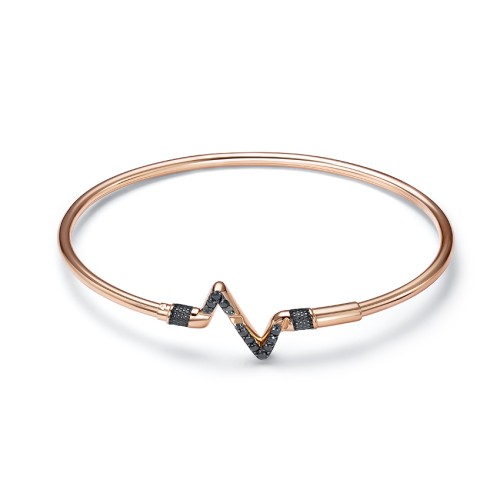 Золотой браслет с фианитом