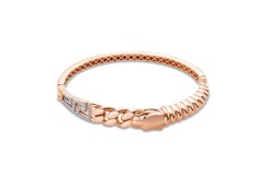 Золотой браслет с фианитом