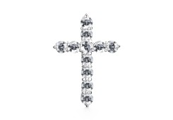 Подвеска из белого золота с фианитом