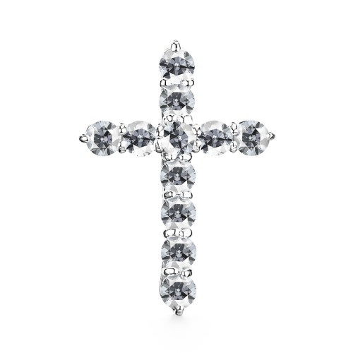 Подвеска из белого золота с фианитом