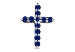 Подвеска из белого золота с фианитом