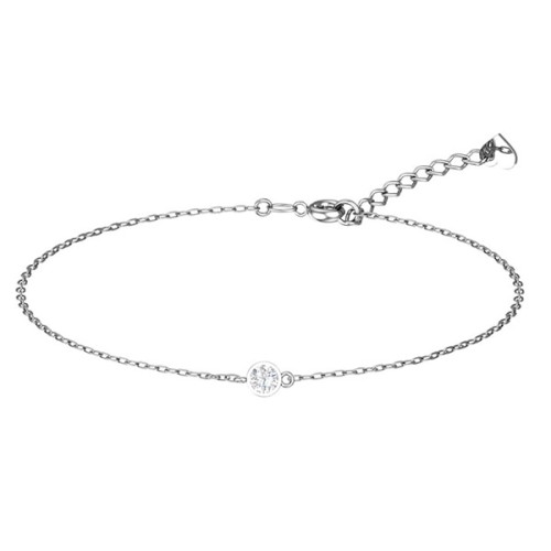 Серебряный браслет с фианитом