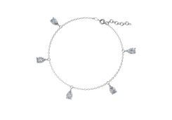 Серебряный браслет с фианитом